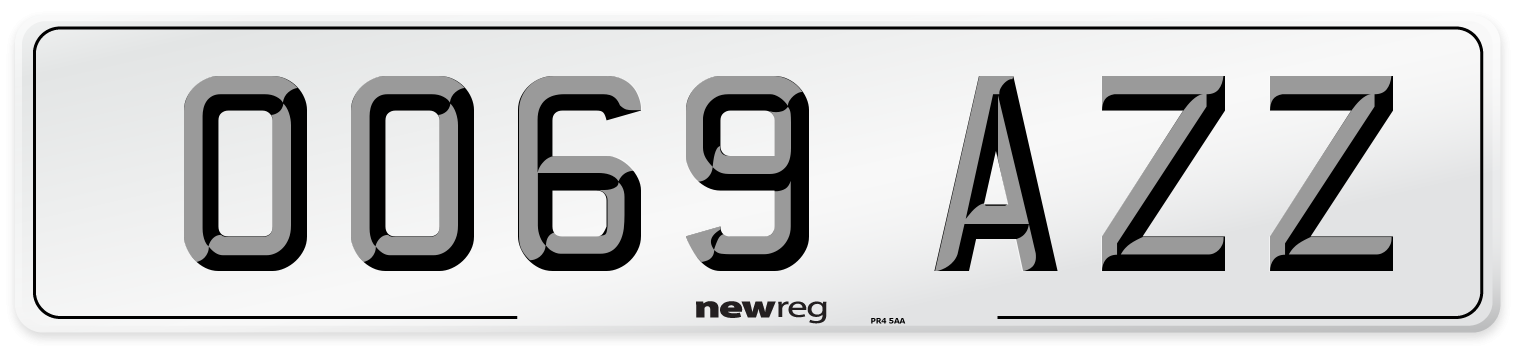 OO69 AZZ Number Plate from New Reg